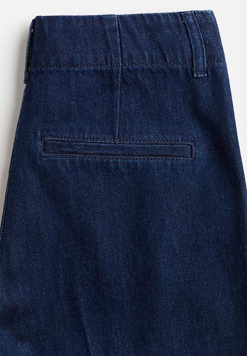 H&M - Wide high jeans - dark denim blue