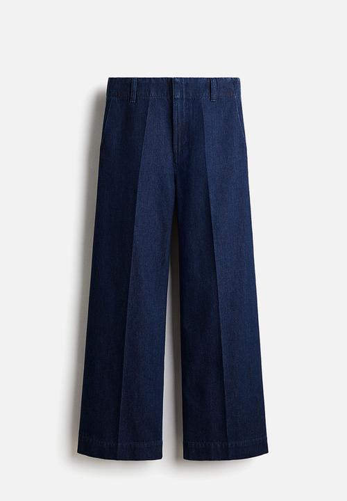 H&M - Wide high jeans - dark denim blue