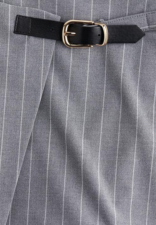 H&M - Wrap skort - grey pinstriped