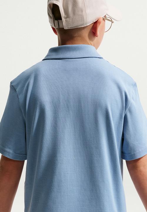Nike - K Nsw Club Knit Ss Polo Lbr - Work Blue/White