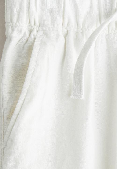 H&M - Linen-blend trousers - white