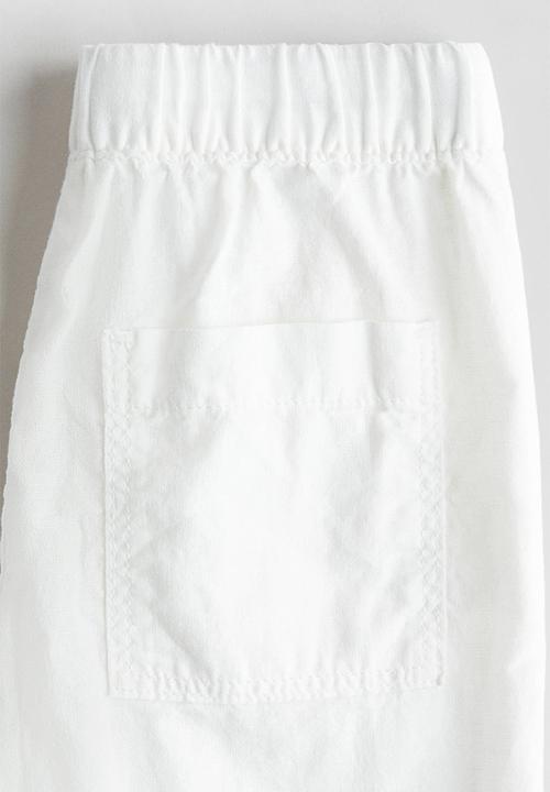 H&M - Linen-blend trousers - white