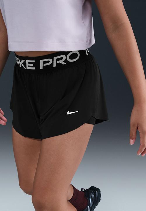 Nike - Girls Np Dri-Fit 2 In 1 short - Black/Black/White