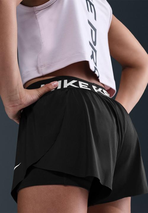 Nike - Girls Np Dri-Fit 2 In 1 short - Black/Black/White