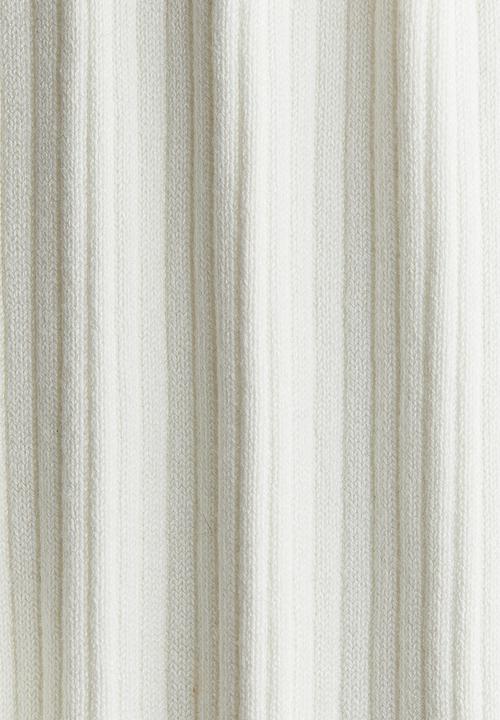 H&M - Flared rib-knit trousers - white