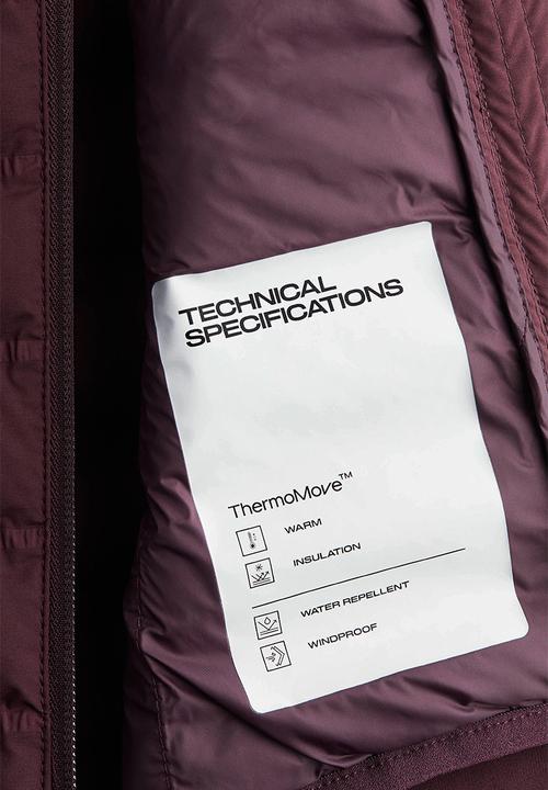 H&M - Hybrid padded jacket with thermomove™ - chocolate plum