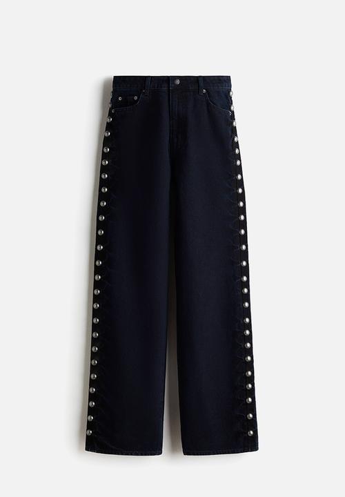 H&M - Studded jeans - dark denim blue