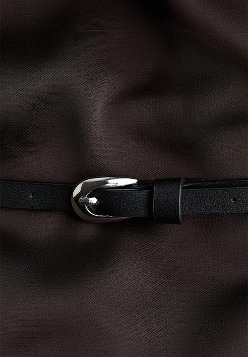 H&M - Belted shift dress - dark brown