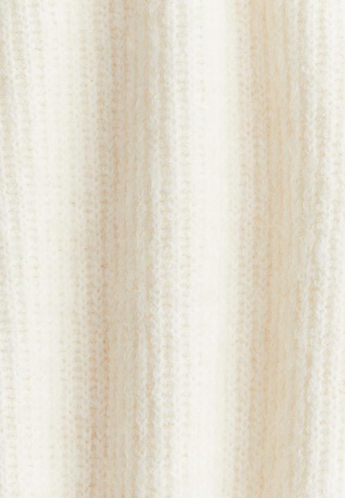 H&M - Rib-knit peplum top - cream