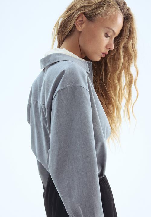 H&M - Oversized shirt - light grey 