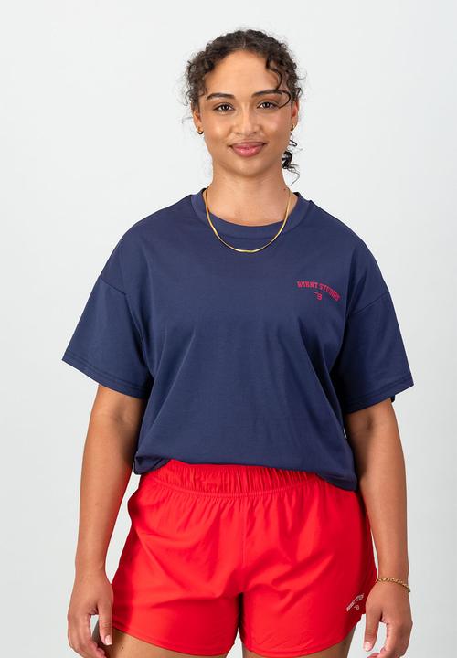 Burnt  - Academy Oversized Tee - Navy