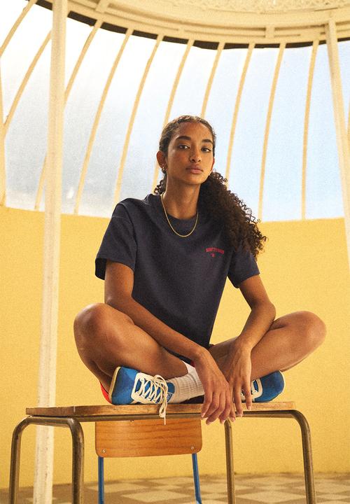 Burnt  - Academy Oversized Tee - Navy