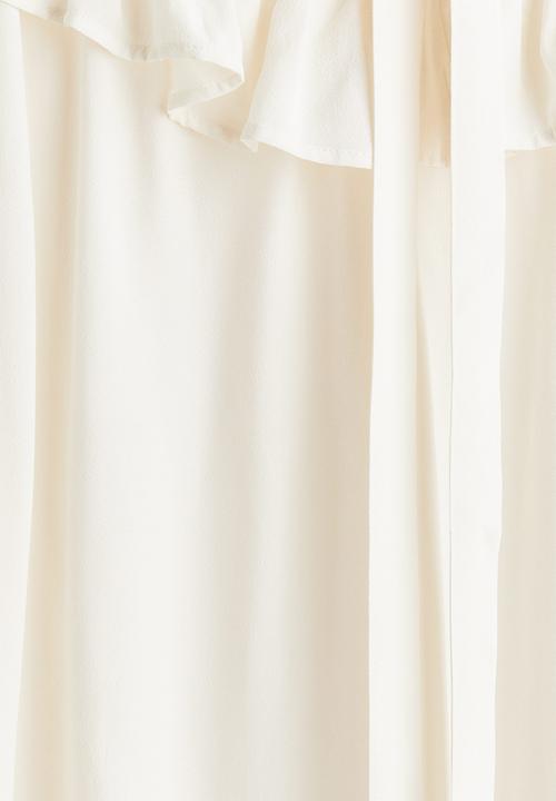 H&M - Frill-trimmed blouse - cream 