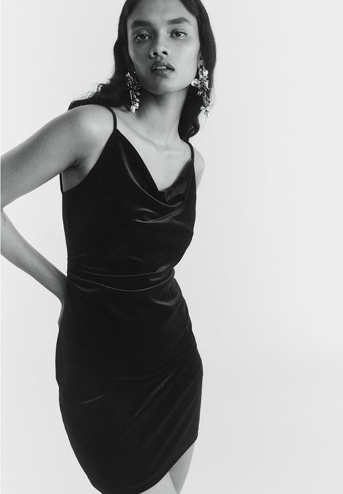 H&M - Draped strappy dress - black