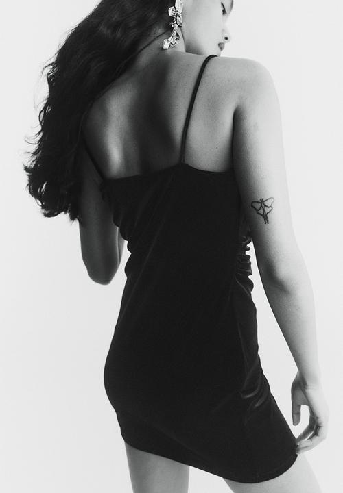 H&M - Draped strappy dress - black