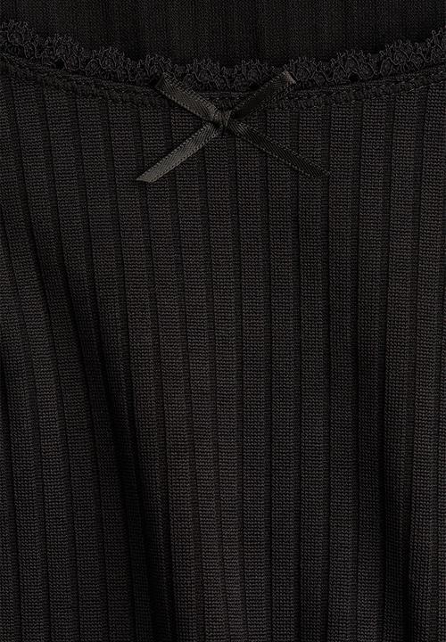 H&M - Ribbed jersey top - black