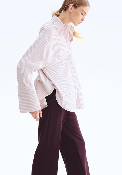 H&M - Bootcut trousers - burgundy