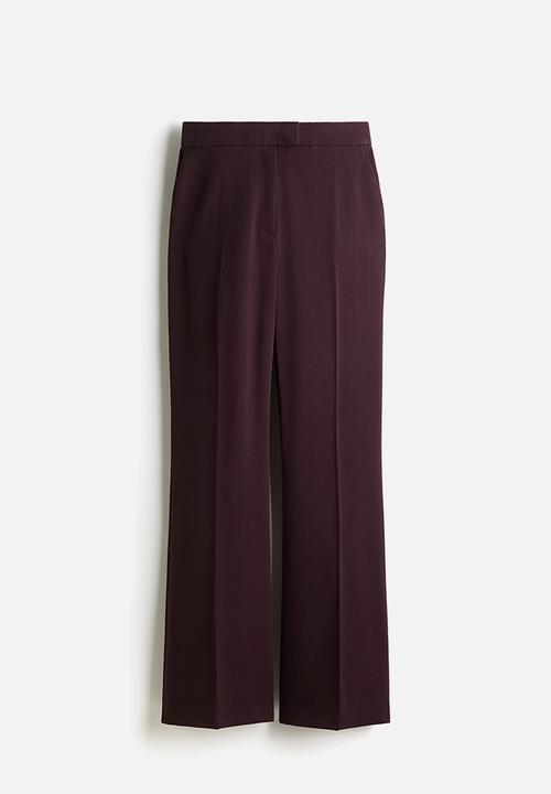H&M - Bootcut trousers - burgundy