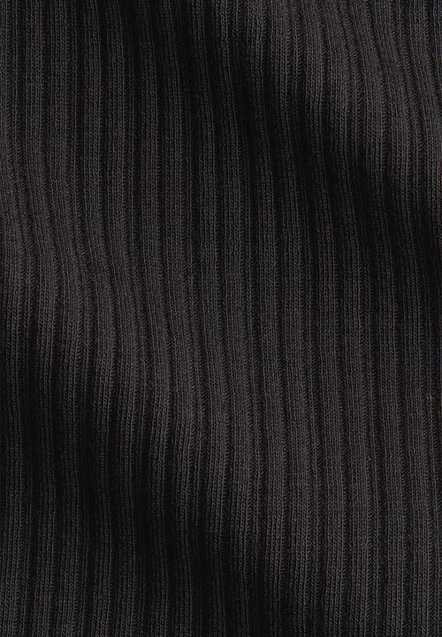 H&M - Ribbed henley top - dark grey