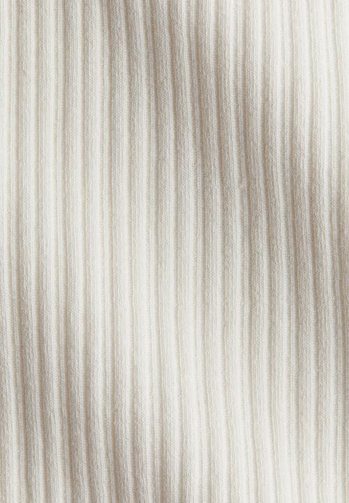 H&M - Ribbed henley top - cream