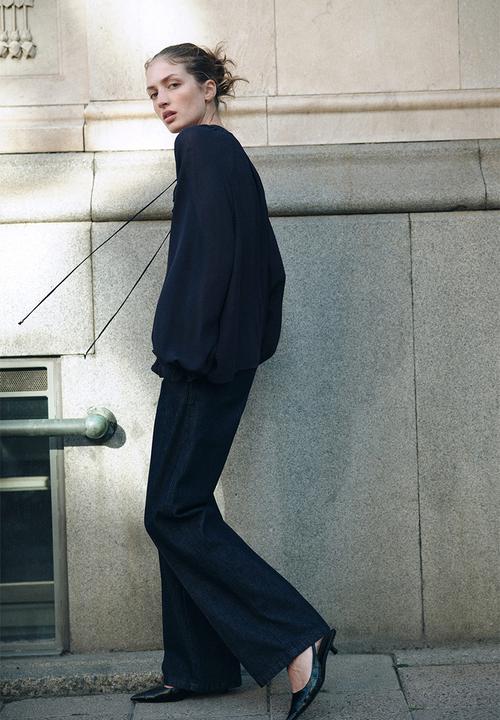 H&M - Chiffon blouse - navy blue