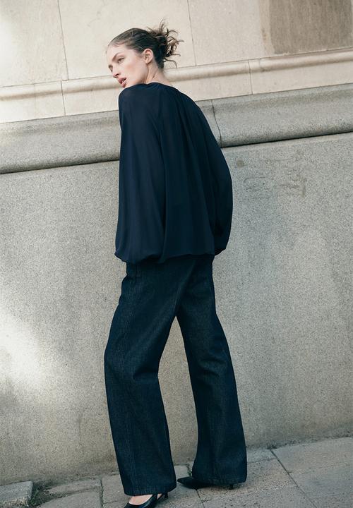 H&M - Chiffon blouse - navy blue