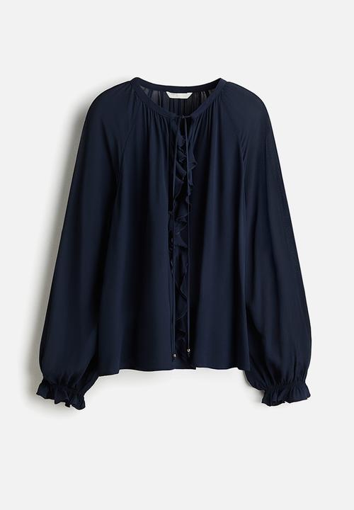 H&M - Chiffon blouse - navy blue