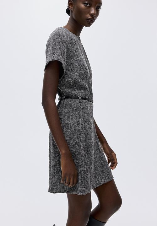 H&M - Belted dress - black marl
