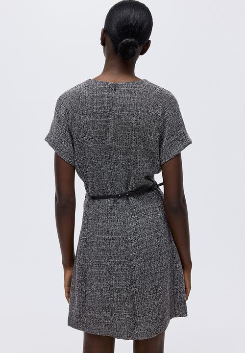 H&M - Belted dress - black marl