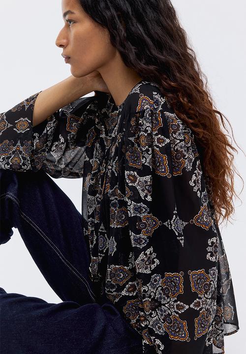 H&M - Patterned blouse - black patterned 