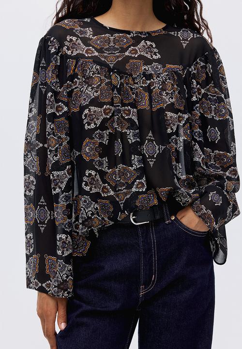 H&M - Patterned blouse - black patterned 