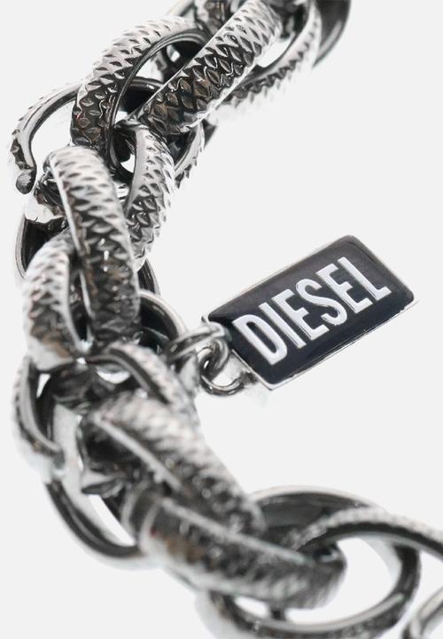 Diesel  - Black Agate Chain Bracelet DX1514040 - Silver