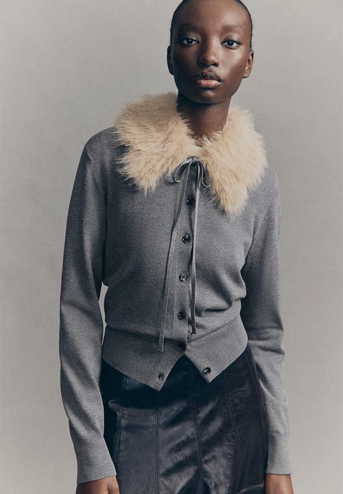 H&M - Collared cardigan - dark grey