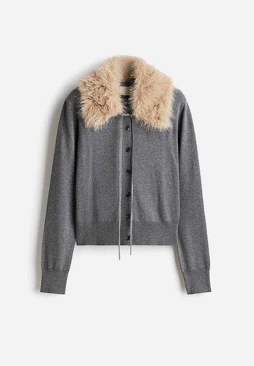 H&M - Collared cardigan - dark grey