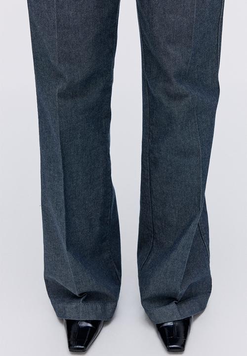 H&M - Flared high jeans - dark denim blue