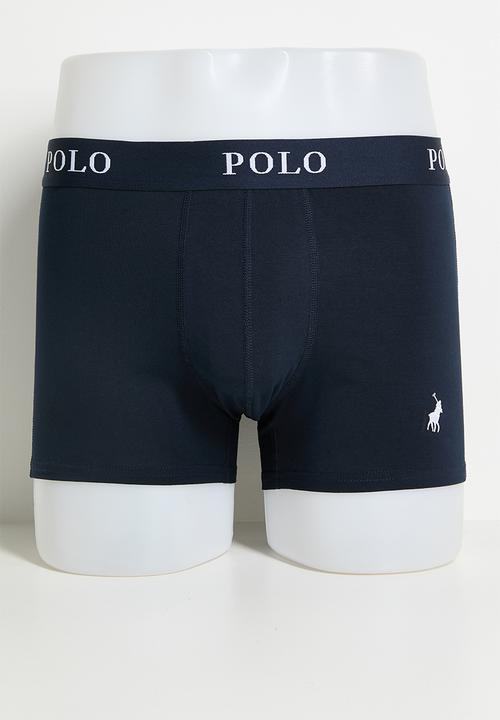 POLO - Basic Print Knit Boxer 3 Pack - Navy