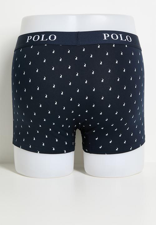 POLO - Basic Print Knit Boxer 3 Pack - Navy