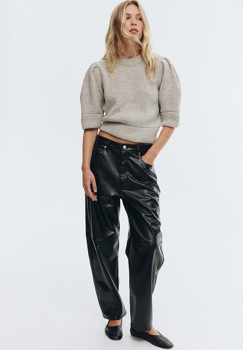 H&M - Rib-knit top - greige