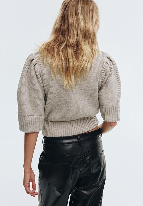 H&M - Rib-knit top - greige