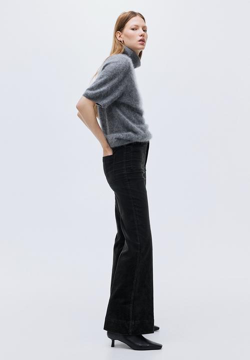 H&M - Flared corduroy trousers - dark green