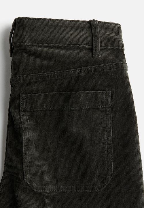 H&M - Flared corduroy trousers - dark green