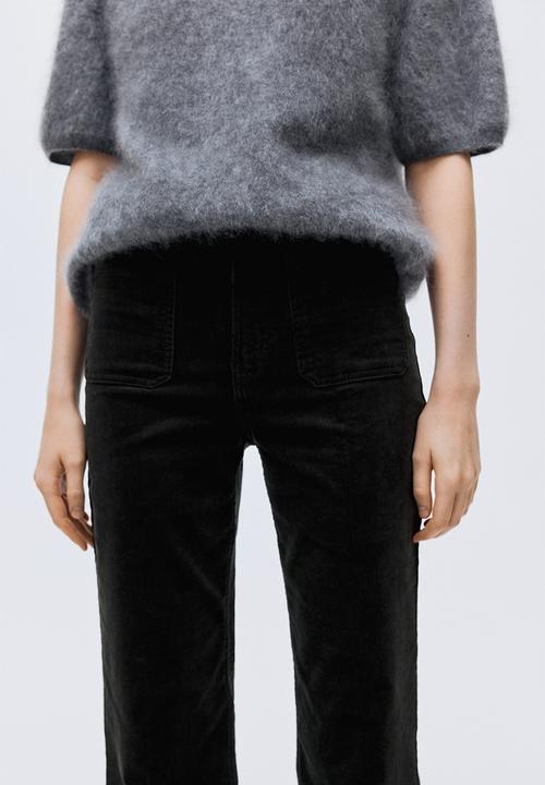 H&M - Flared corduroy trousers - dark green