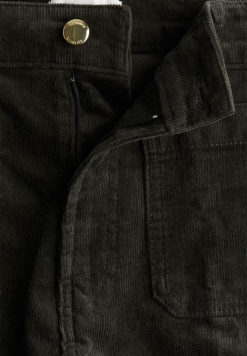 H&M - Flared corduroy trousers - dark green