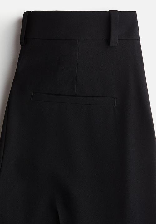 H&M - Wide tailored trousers - black