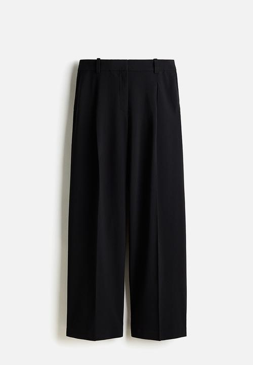H&M - Wide tailored trousers - black