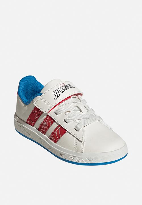 adidas Performance - Grand Court Spider - Man El K - Cloud White/Pure Ruby/Bright Blue