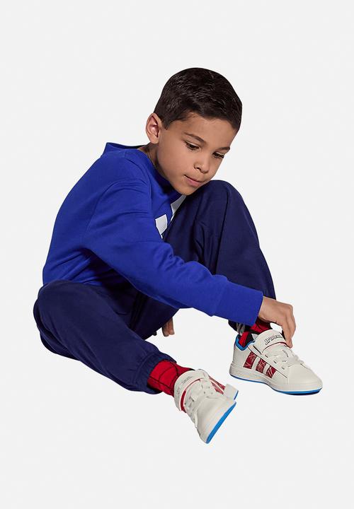 adidas Performance - Grand Court Spider - Man El K - Cloud White/Pure Ruby/Bright Blue