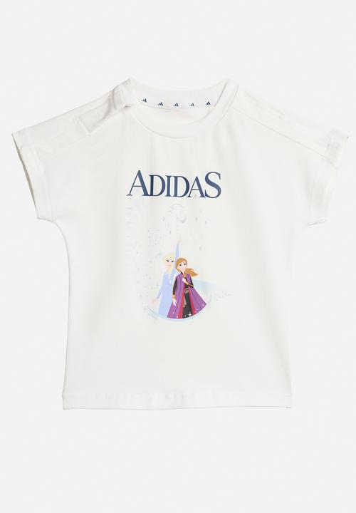 adidas Performance - Disney Frozen T-shirt Set - White/Dark Blue