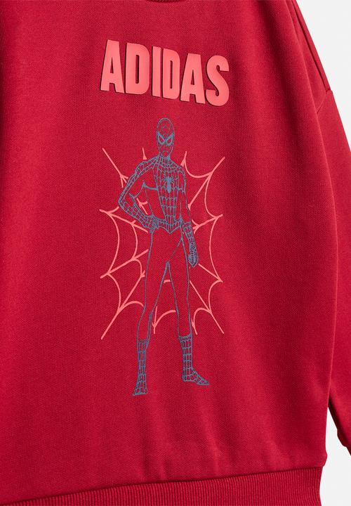 adidas Originals - I Marvel Spiderman Jogger Set - Active Maroon/Off White