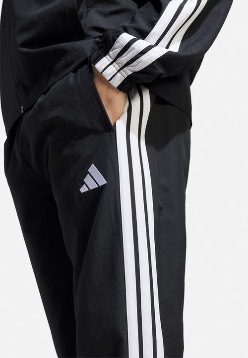 adidas Performance - 3-Stripes Woven Tracksuit Set- Black/Wht